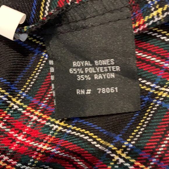 Royal Bones by Daang Goodman red plaid skater jumper overall dress, Large - Picture 6 of 7